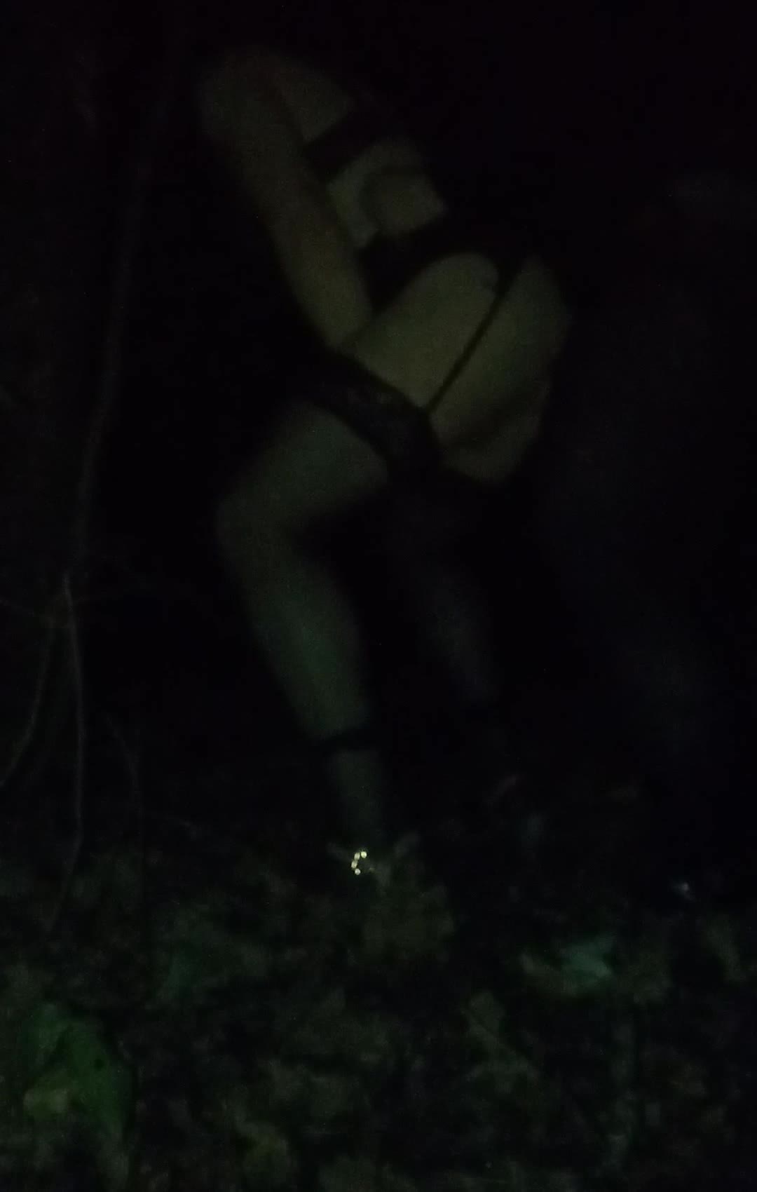 Bitch fucked in a dark forest